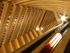 Elevator at the Atlanta Marriott Marquis hotel.